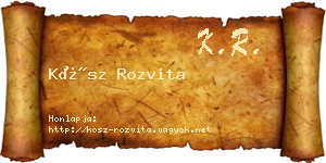 Kósz Rozvita névjegykártya